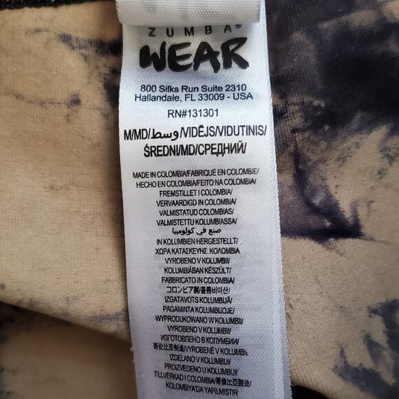 Zumba Wear Tie Dye High Waisted Ankle Leggings Dance Fitness Compression Medium - Picture 10 of 11